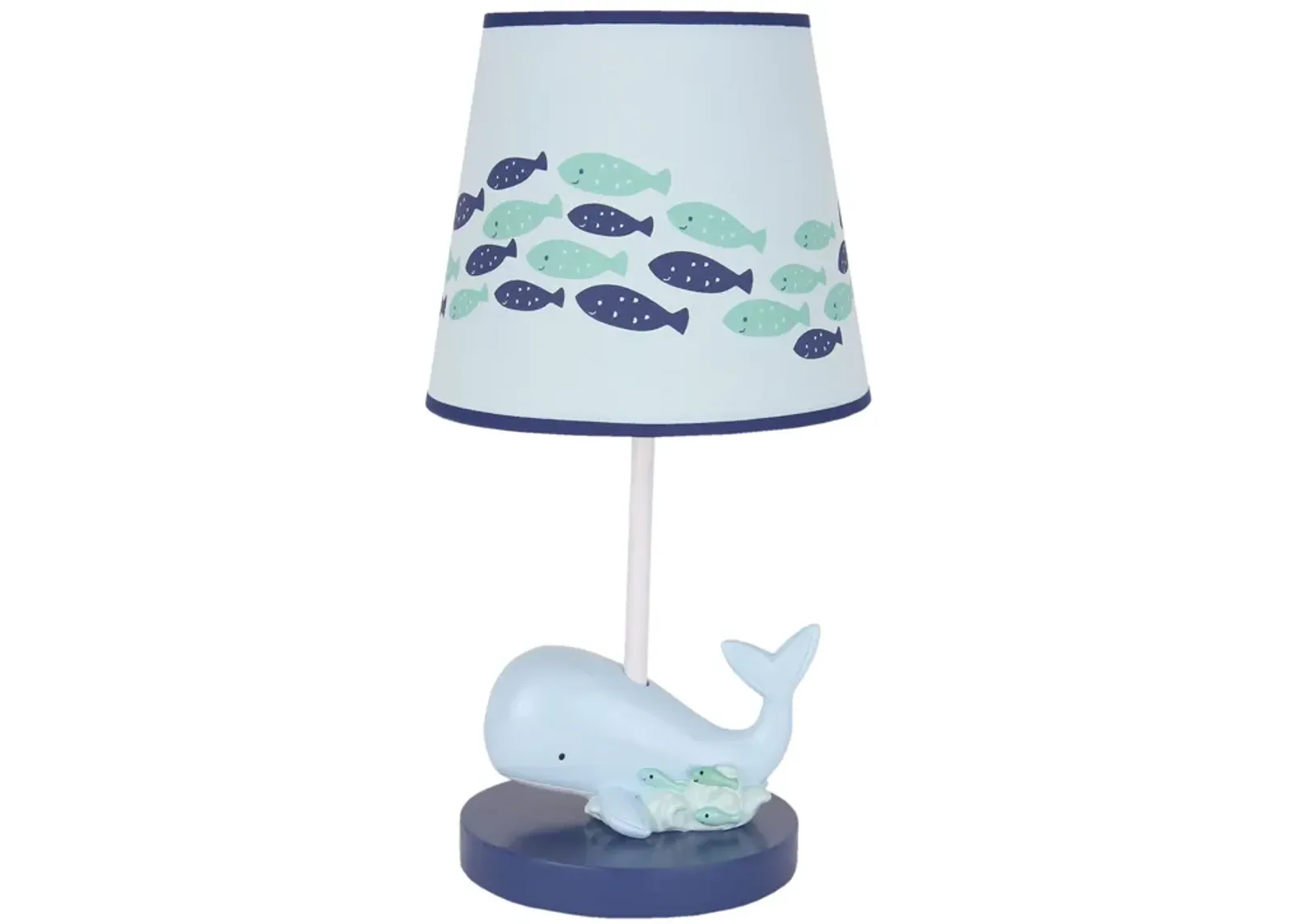 Lambs & Ivy Oceania Blue Ocean/Sea/Nautical Nursery Lamp with Shade & Bulb