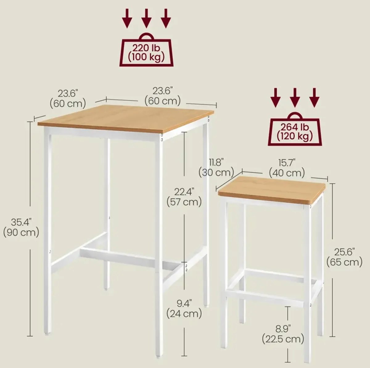 Bar Table and Chairs Set for Modern Dining and Entertaining