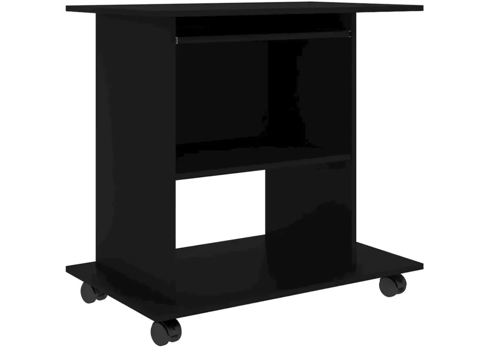 vidaXL Computer Desk Black 31.5"x19.7"x29.5" Chipboard, 802895