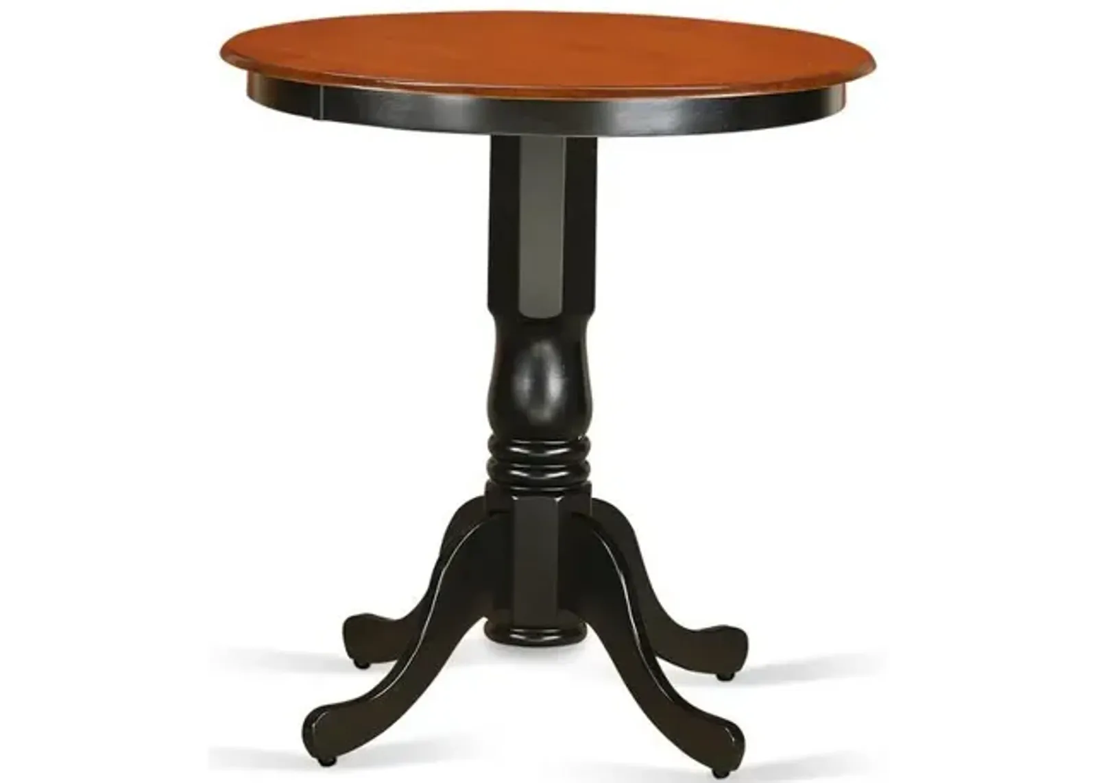 East West Furniture Eden  round  counter  height  table  finished  in  black  and  cherry