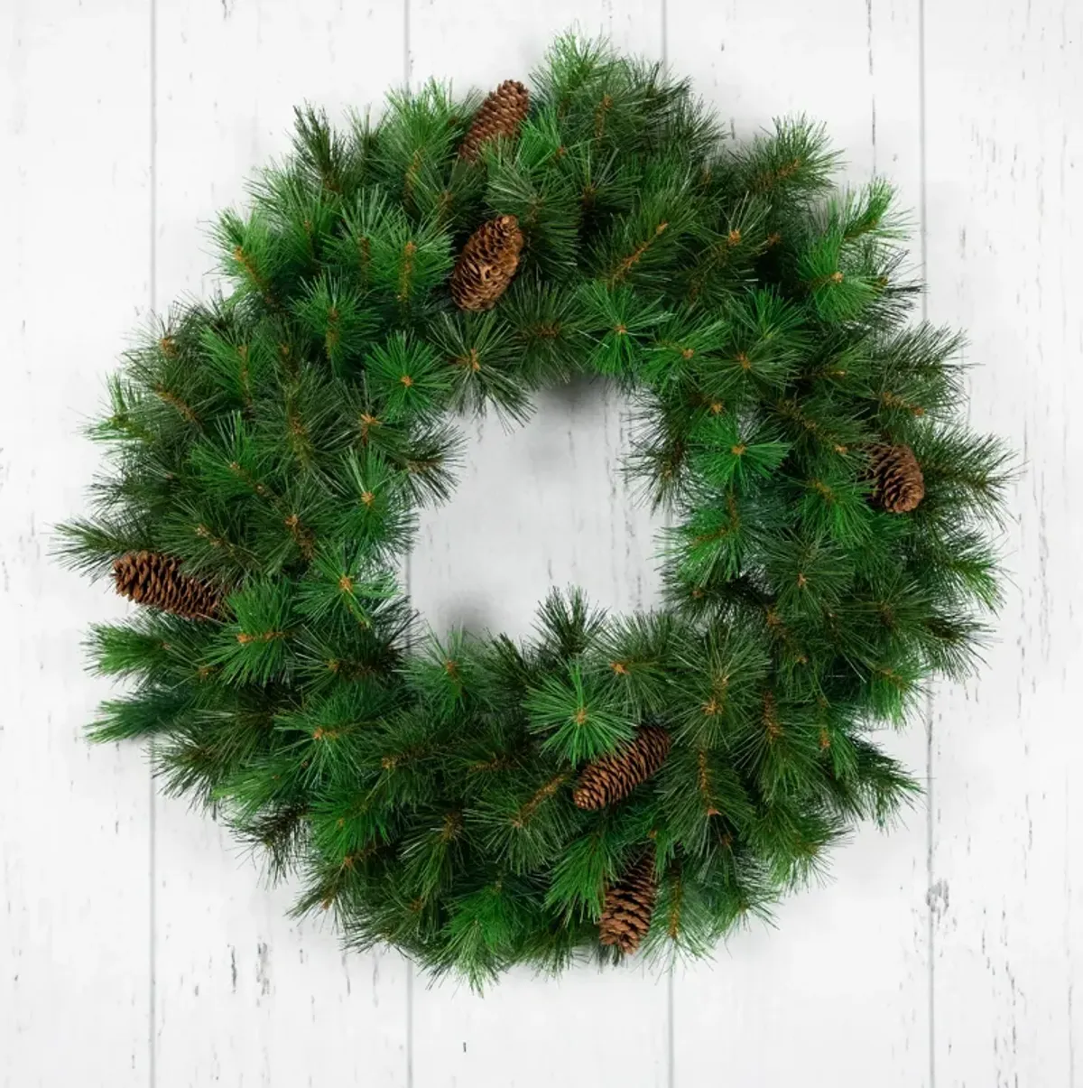 Royal Oregon Pine Artificial Christmas Wreath with Pinecones  24-Inch  Unlit