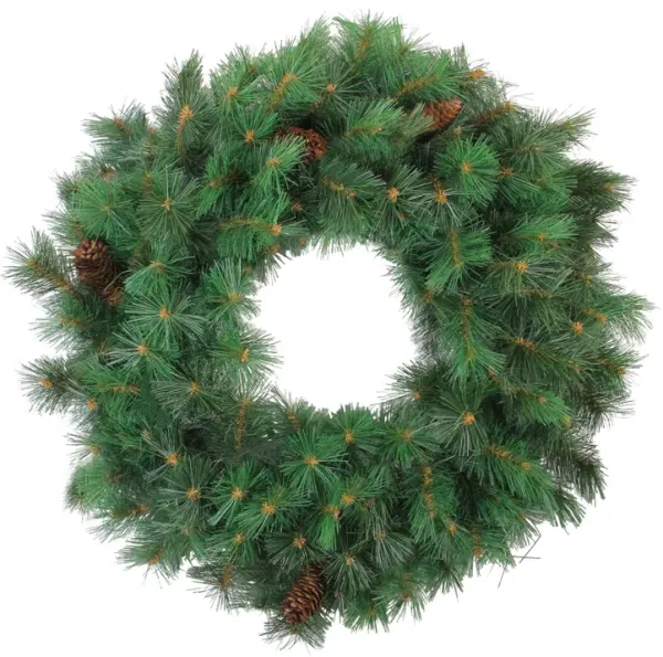 Royal Oregon Pine Artificial Christmas Wreath with Pinecones  24-Inch  Unlit