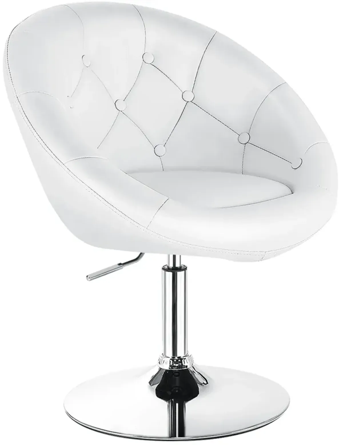 1 Piece Modern Adjustable Swivel Round PU Leather Chair