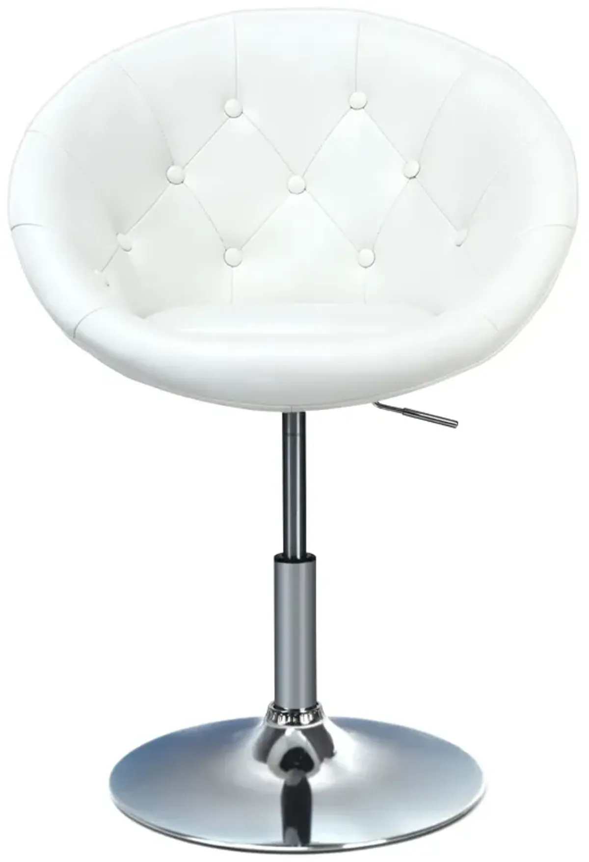 1 Piece Modern Adjustable Swivel Round PU Leather Chair