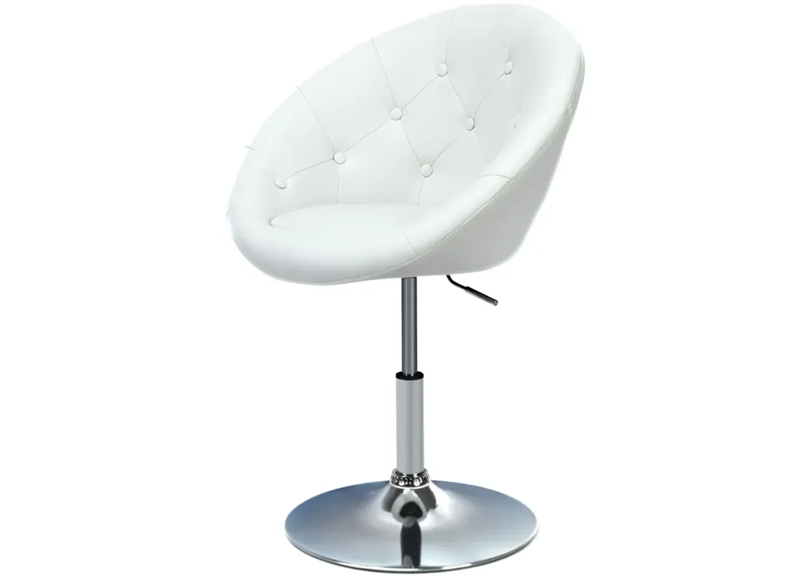 1 Piece Modern Adjustable Swivel Round PU Leather Chair