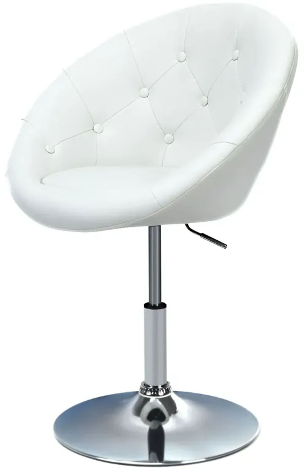 1 Piece Modern Adjustable Swivel Round PU Leather Chair