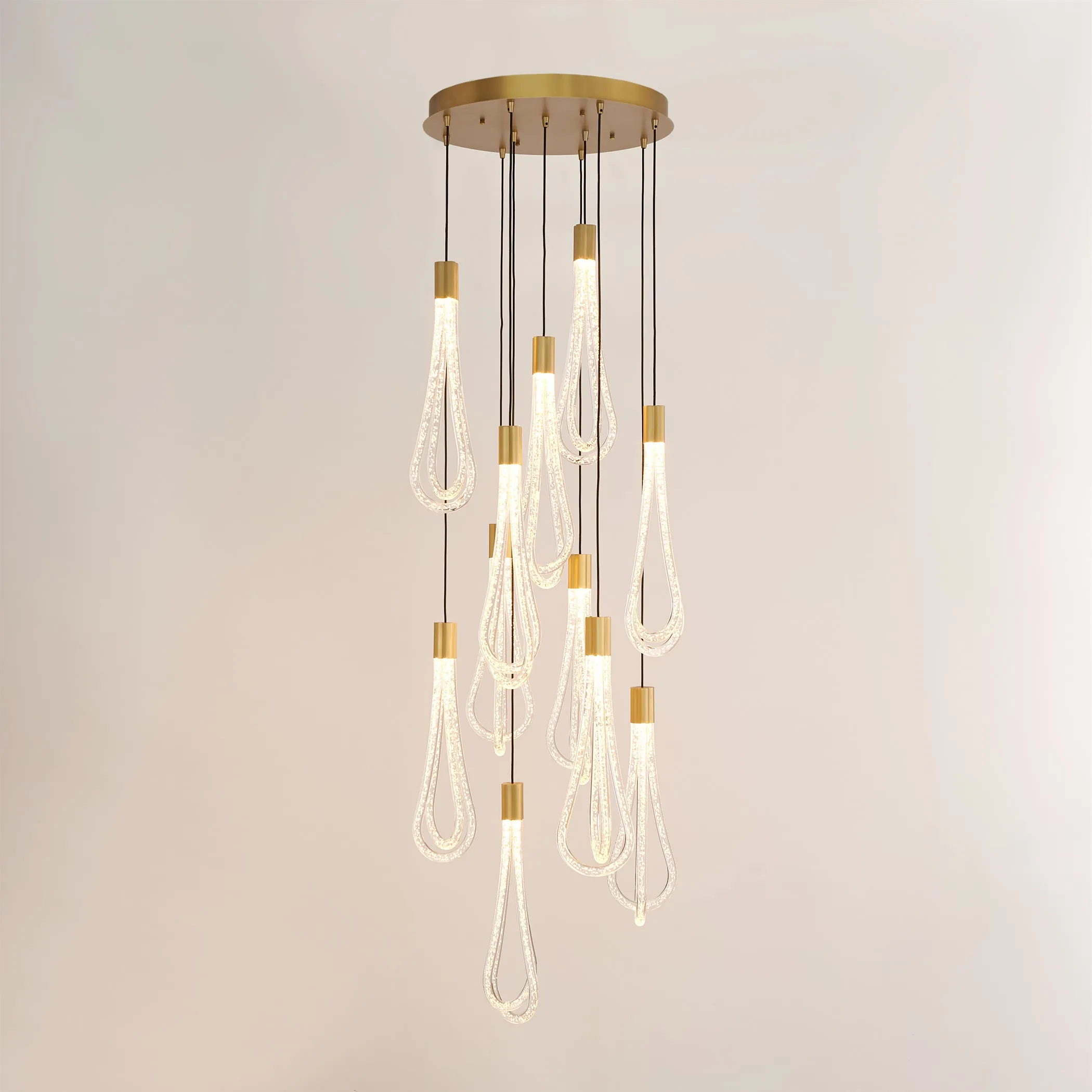 Round Layered Raindrop Chandelier