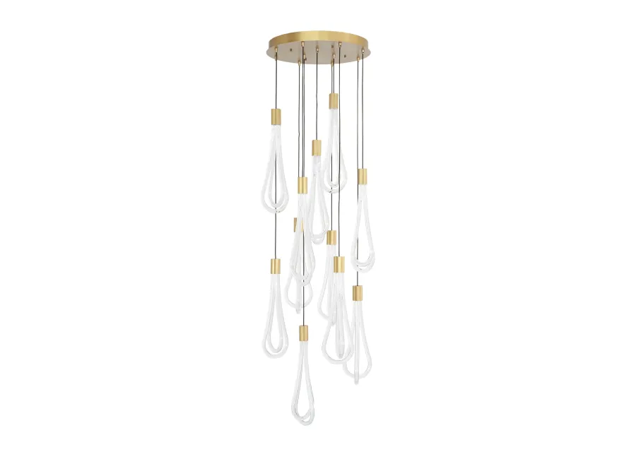 Round Layered Raindrop Chandelier