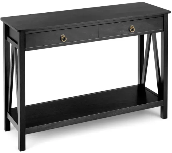 Console Table with Drawer Storage Shelf for Entryway Hallway