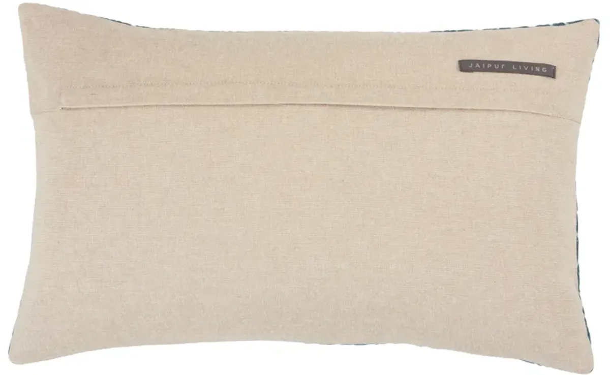 Nouveau Goblin Blue Polyester Fill Lumbar Pillow