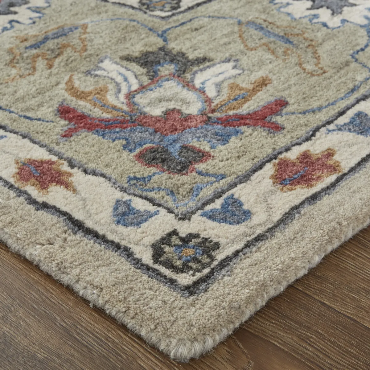 Rylan 8642F Ivory/Taupe/Blue 8' x 10' Rug