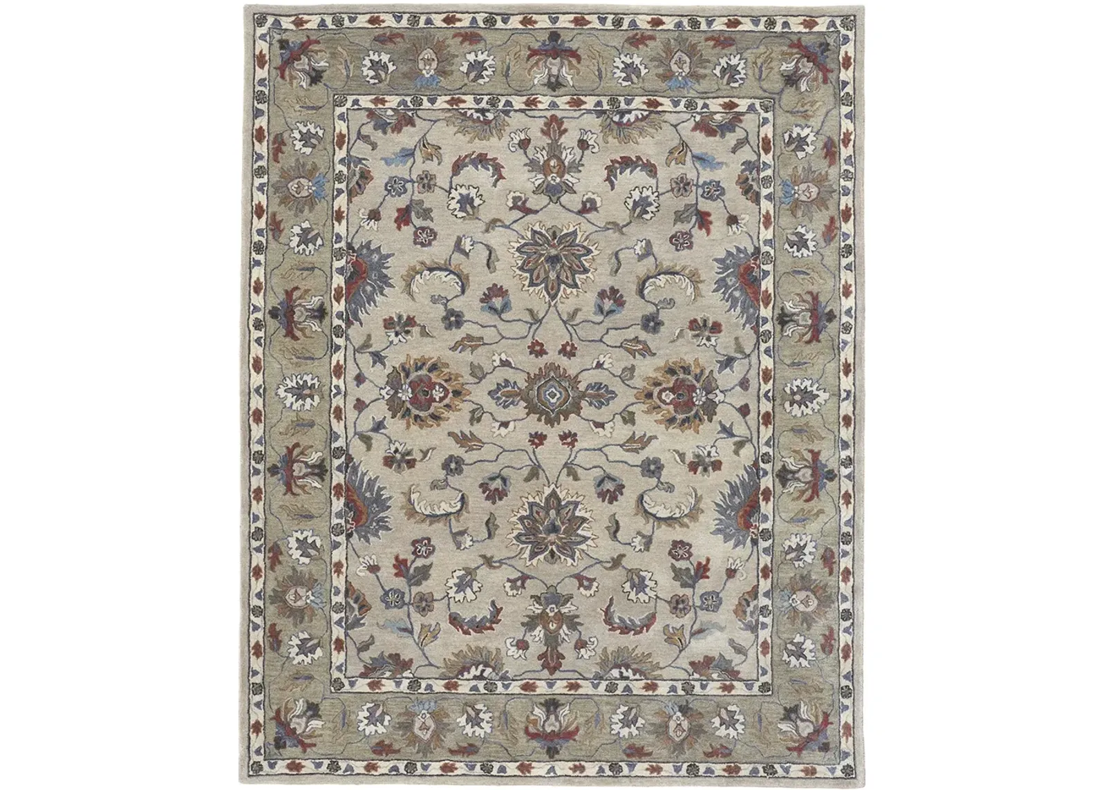 Rylan 8642F Ivory/Taupe/Blue 8' x 10' Rug