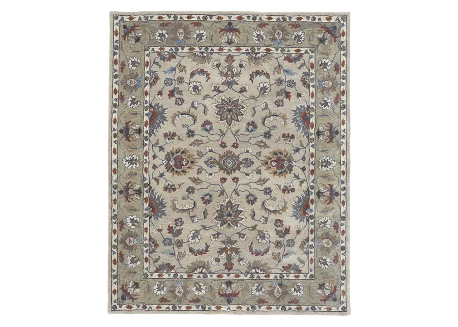 Rylan 8642F Ivory/Taupe/Blue 8' x 10' Rug