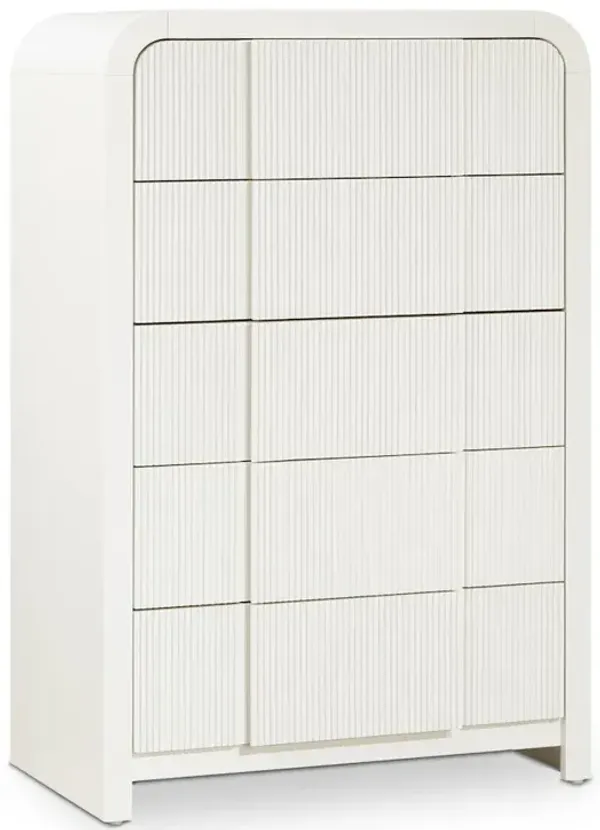 Meridian Furniture Fluted Cream Chest