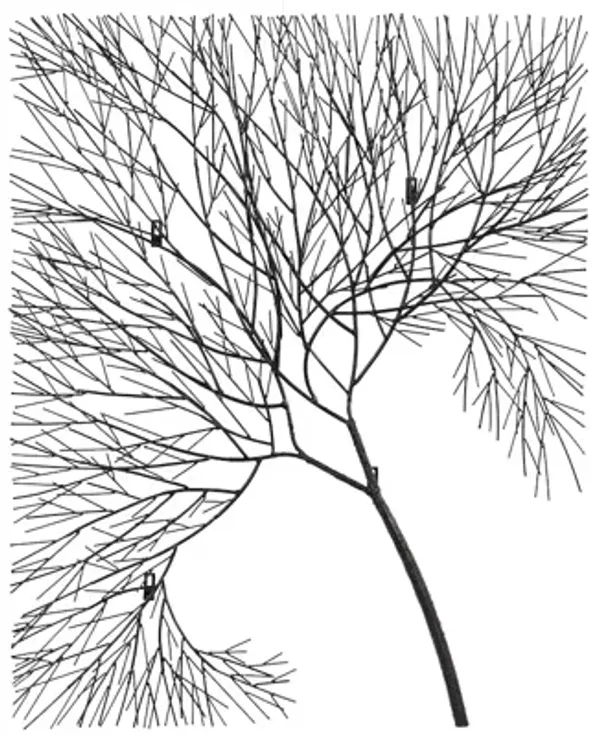Wire Tree Rectangular Wall Art