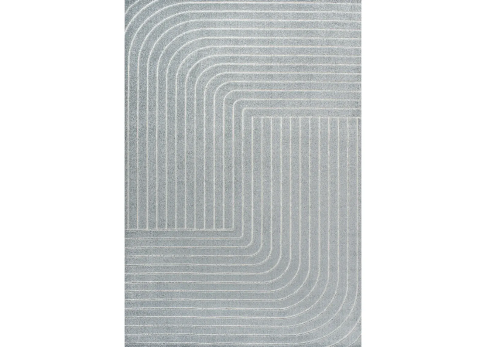 Odense High-Low Minimalist Angle Geometric Beige/Cream 4 ft. x 6 ft. Indoor/Outdoor Area Rug