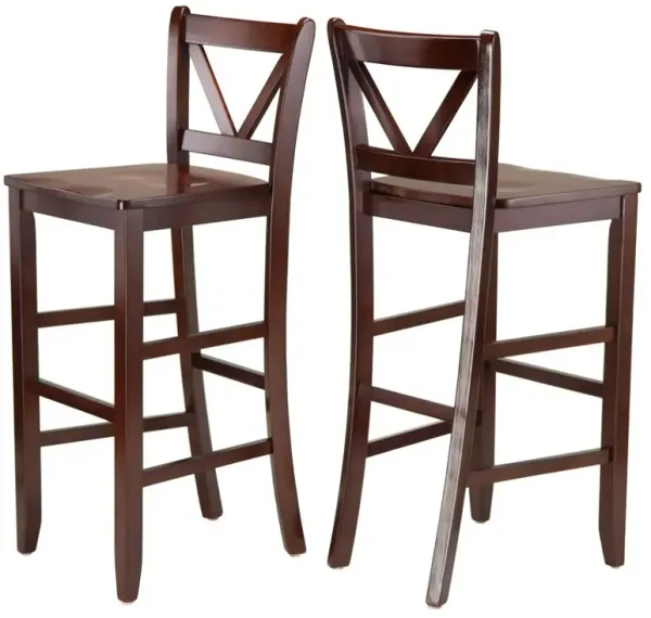 Victor 2-pc 29" V Back Bar Stools