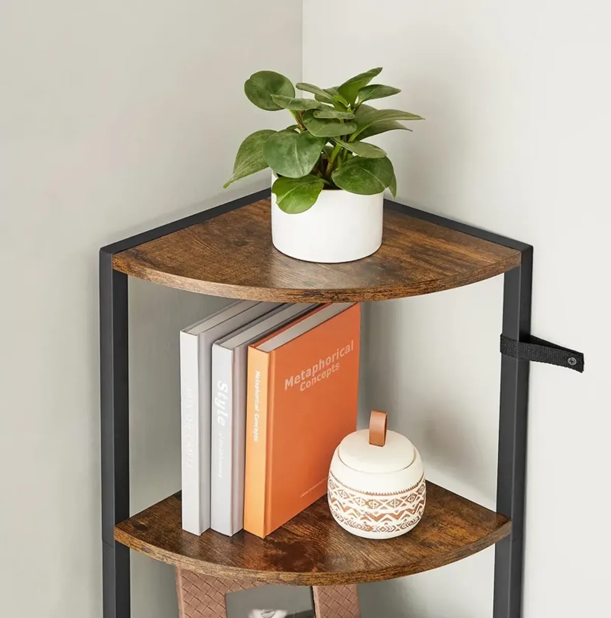 Elegant Corner Shelf with 5 Tiers for Optimal Storage