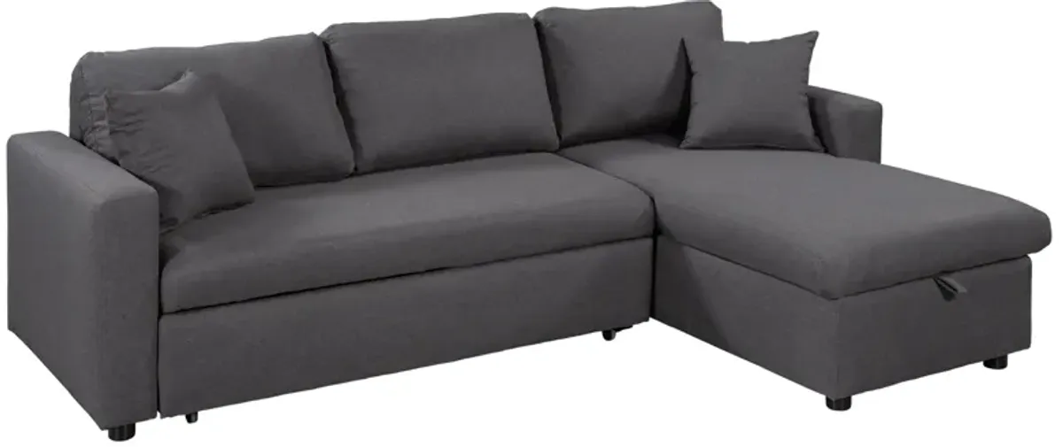 Merax Upholstery Sleeper Sectional Sofa