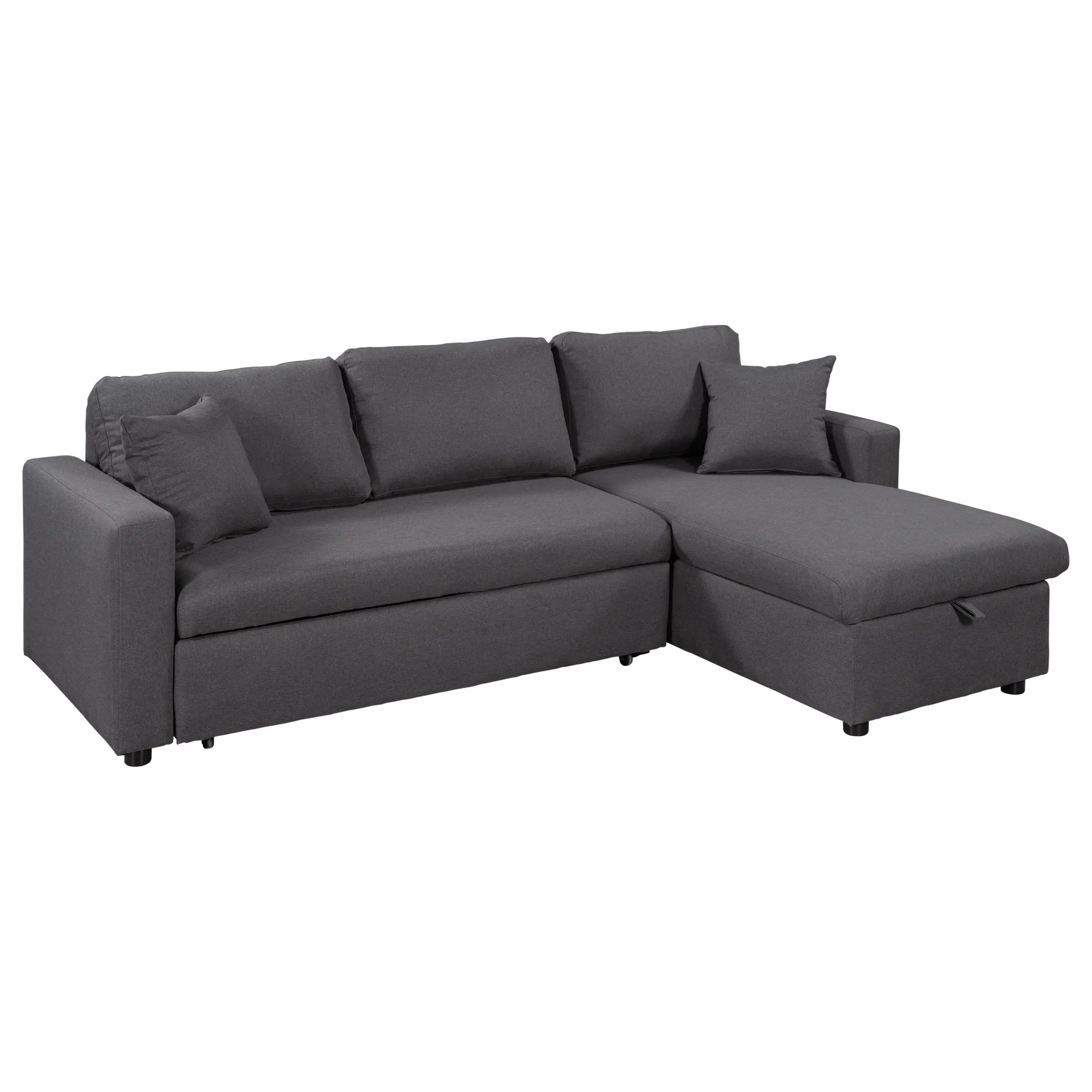 Merax Upholstery Sleeper Sectional Sofa