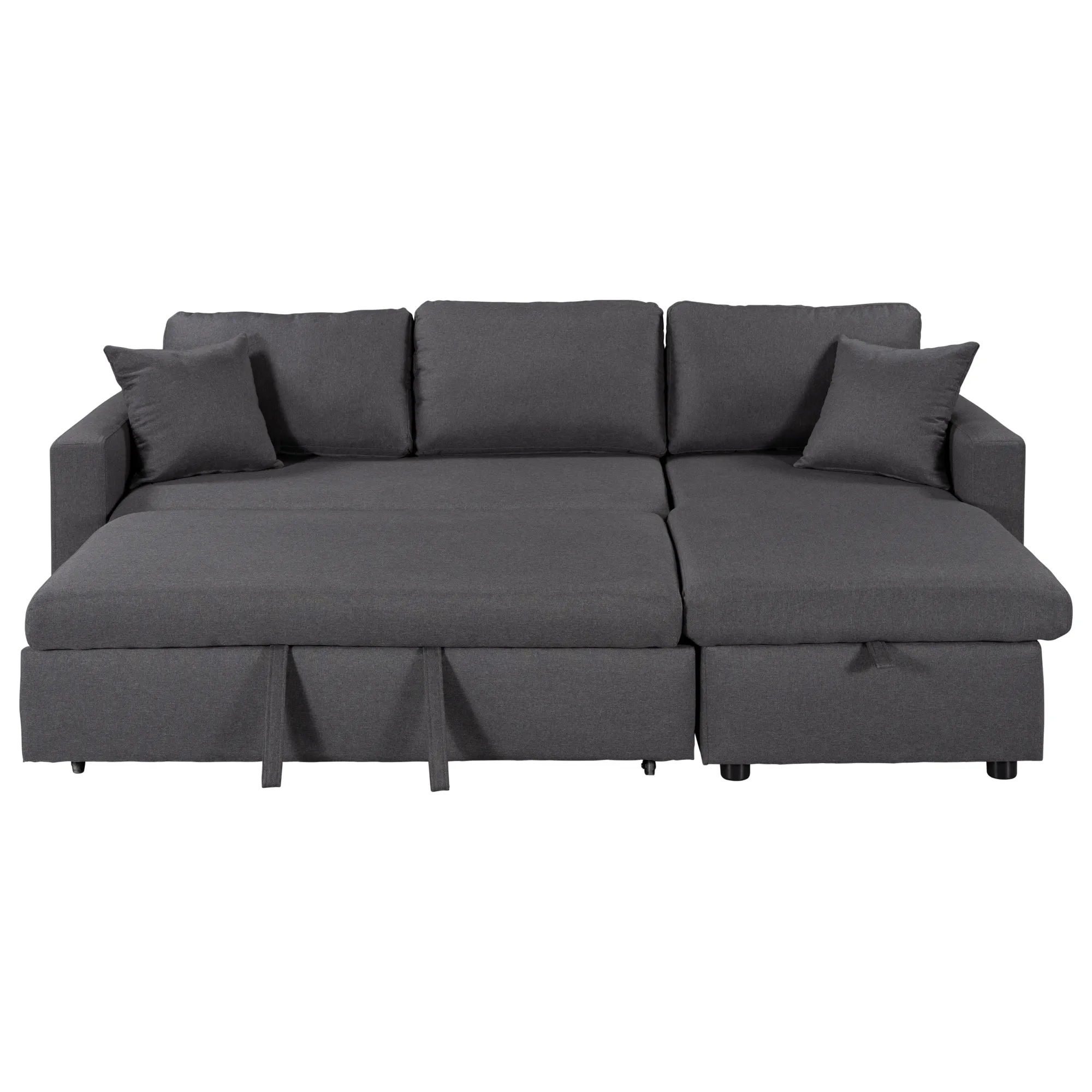 Merax Upholstery Sleeper Sectional Sofa