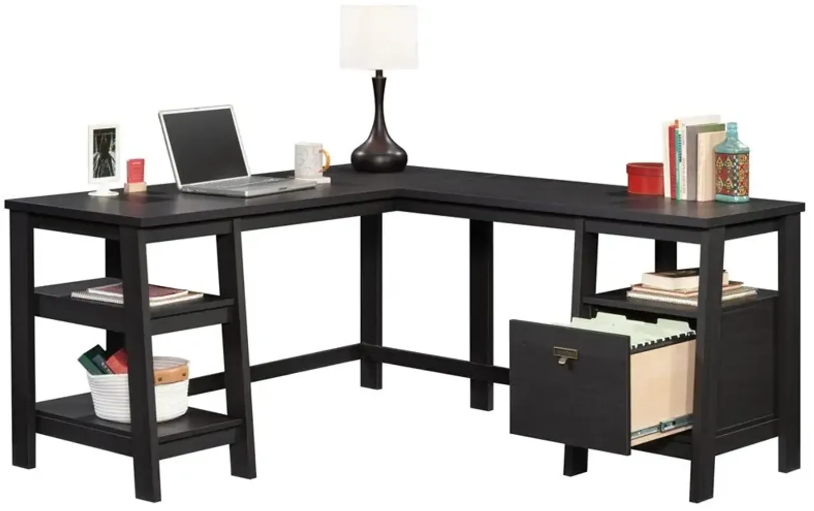 Sauder Trestle L-Desk Rao