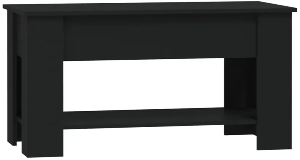 vidaXL Coffee Table Black 39.8"x19.3"x20.5" Engineered Wood