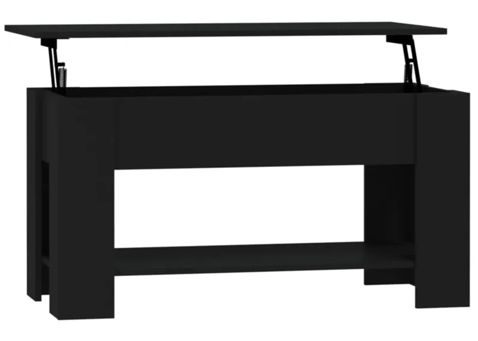 vidaXL Coffee Table Black 39.8"x19.3"x20.5" Engineered Wood