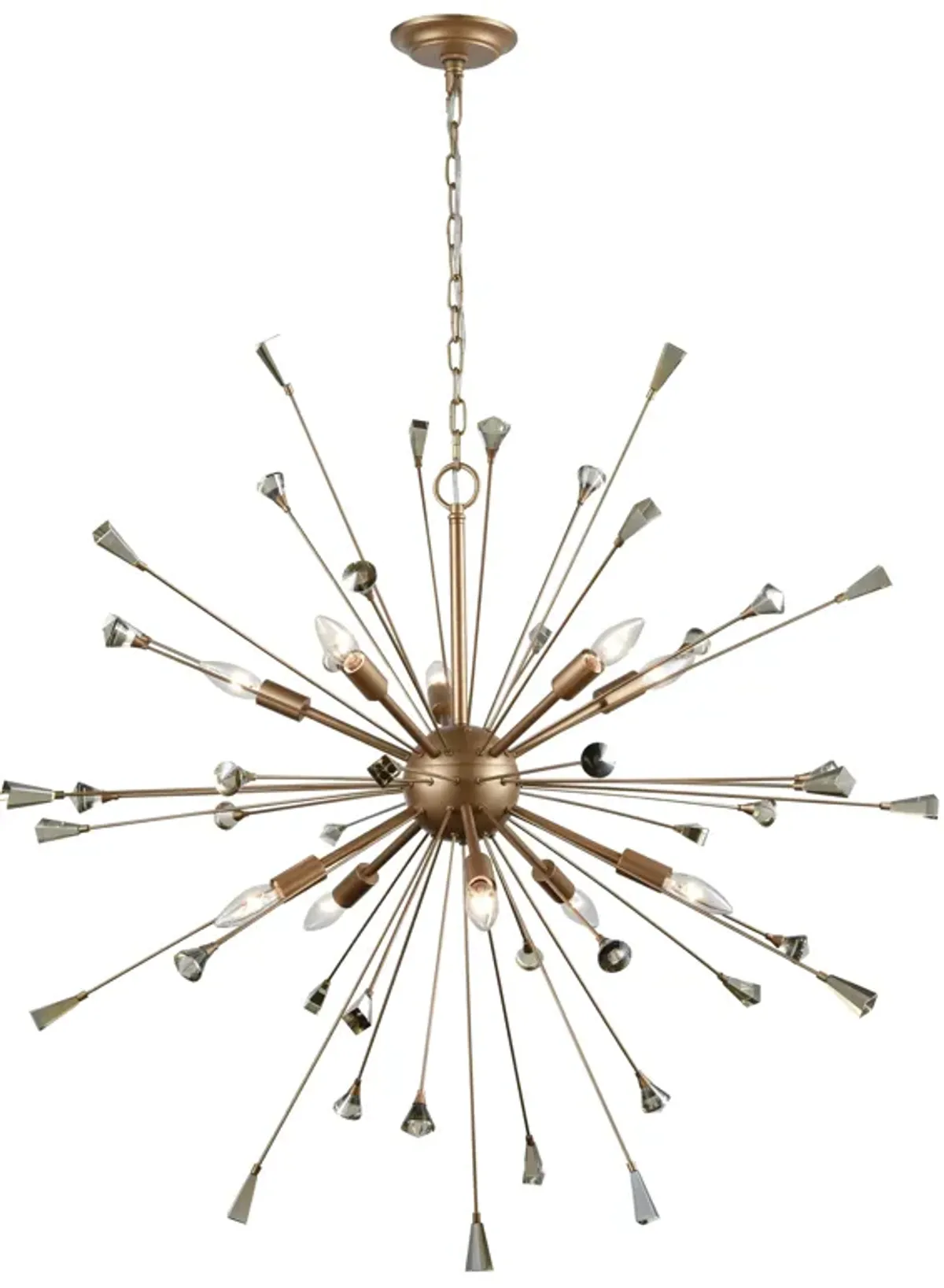 Sprigny 38'' Wide 10-Light Bronze Chandelier