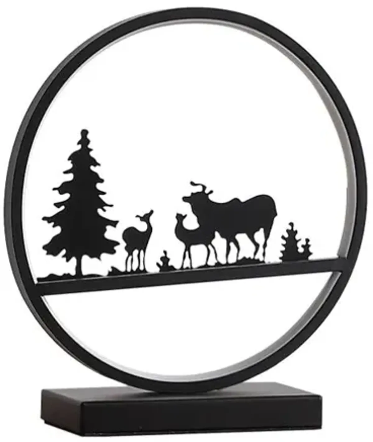Hivvago 13" Black Bedside Led Table Lamp