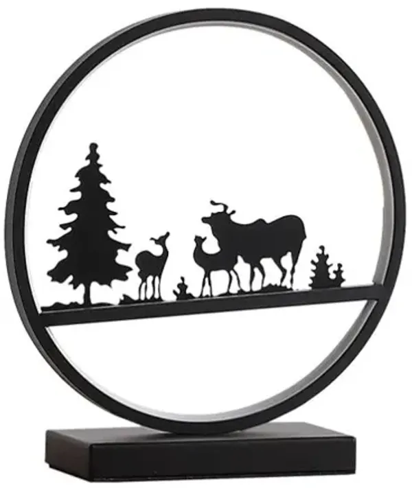 Hivvago 13" Black Bedside Led Table Lamp