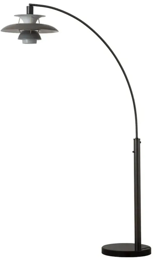 NOVA OF CALIFORNIA Palm Springs 1 Light Arc Floor Lamp - Gunmetal