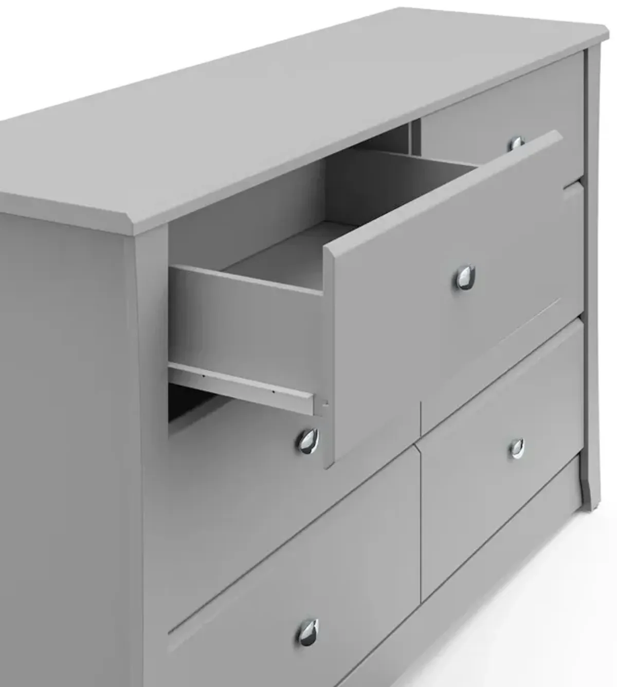 Storkcraft Crescent 6 Drawer Double Dresser (Pebble Gray)