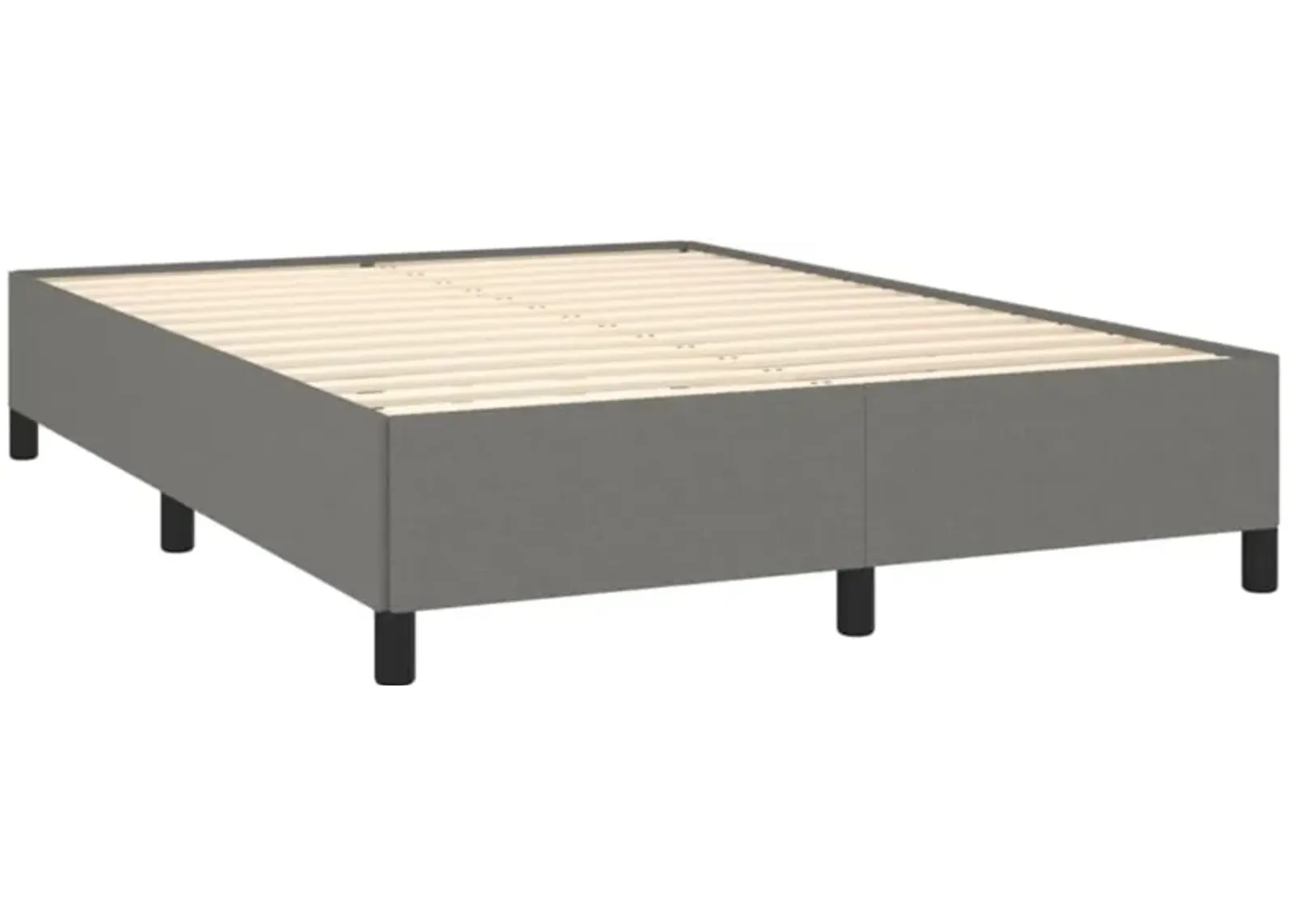 vidaXL Fabric Bed Frame in Dark Gray - Queen Size, Modern Style Double Bed Frame for 59.8"x79.9" Mattresses, Compliant with California Prop 65 Warning