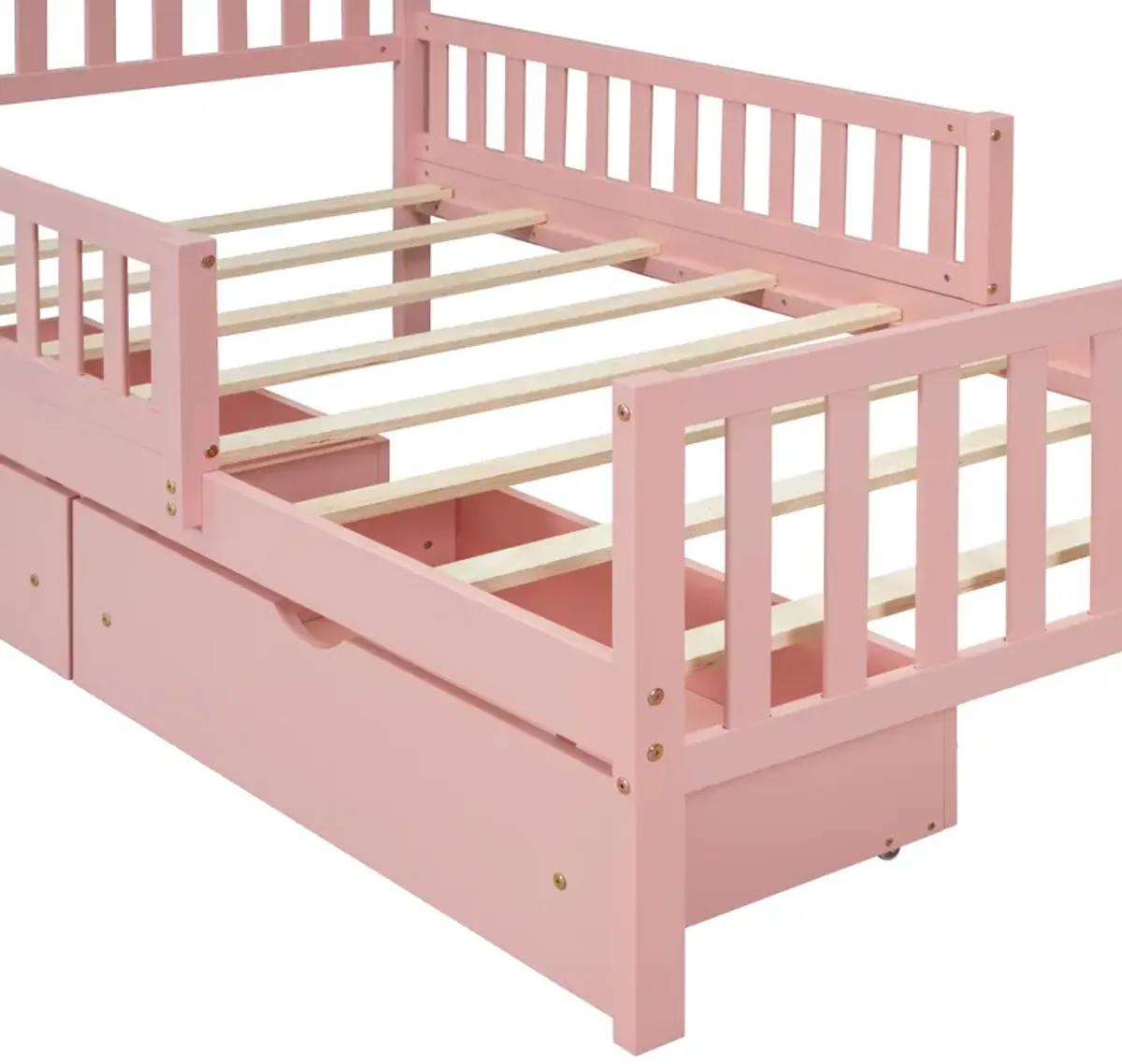 Merax Platform Bed with Guardrails