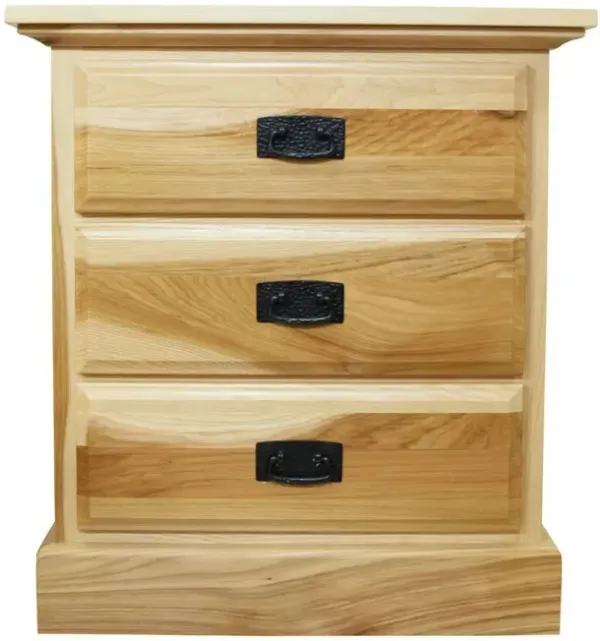 Natural Wood 3-Drawer Nightstand, Belen Kox