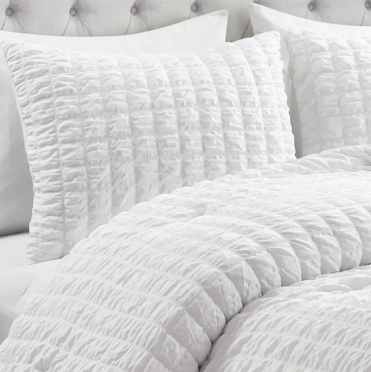 Crinkle Textured Dobby Comforter 3-Pc Set