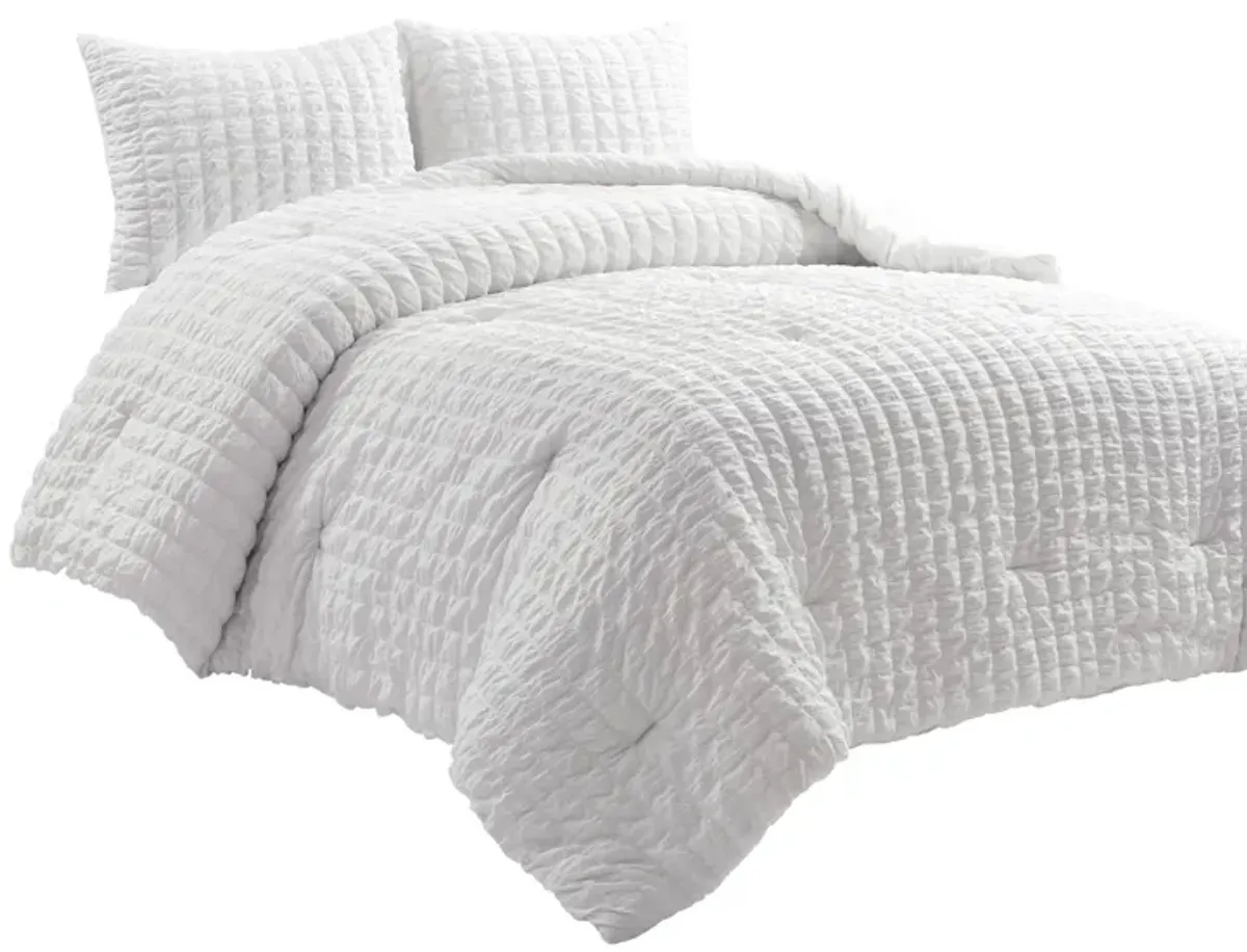 Crinkle Textured Dobby Comforter 3-Pc Set