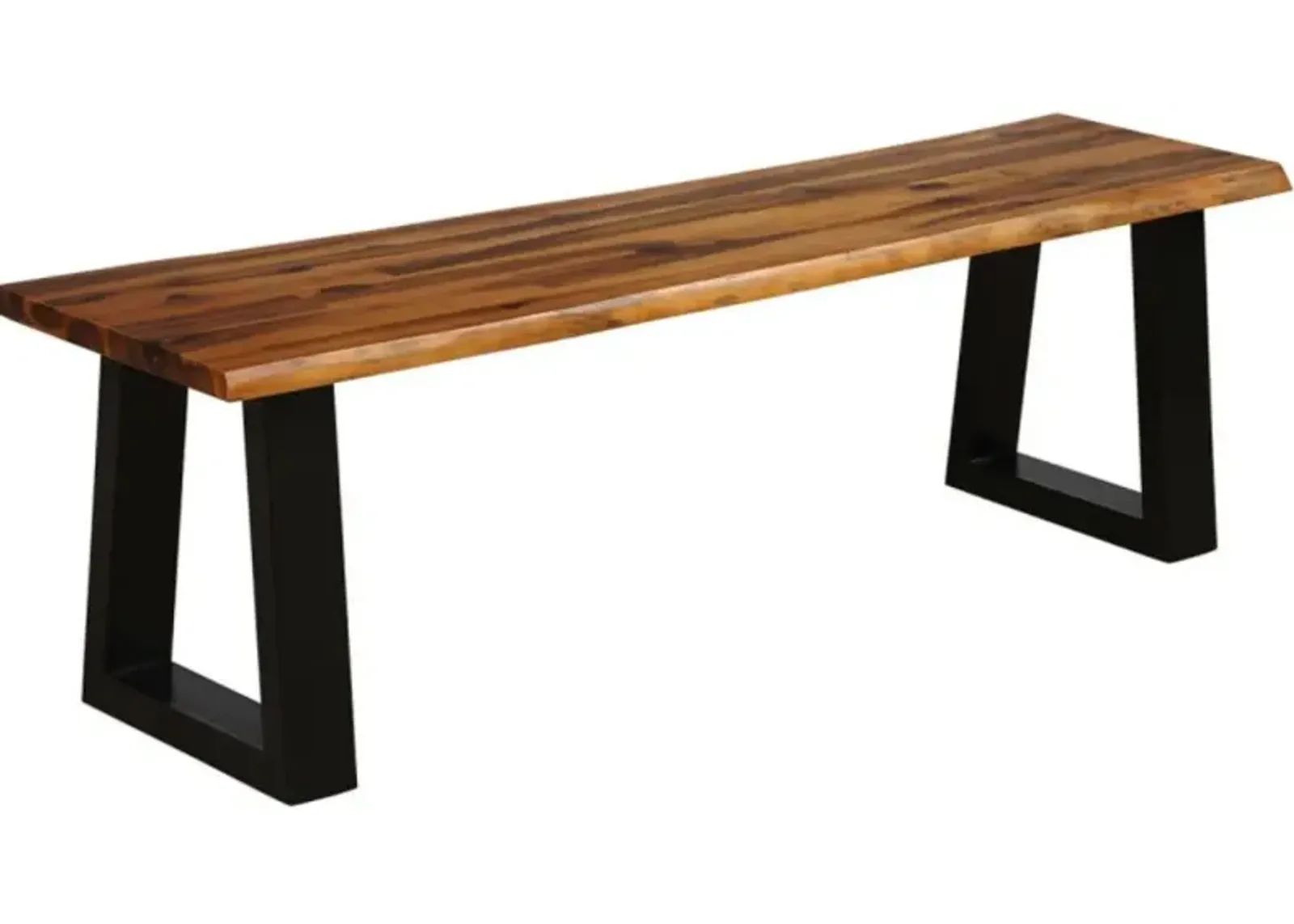 Hivvago Solid Acacia Wood Patio Bench Dining Bench Seating Chair