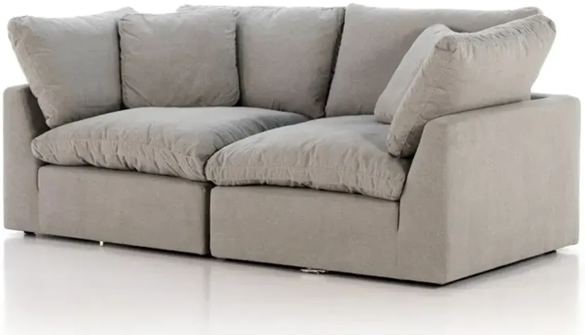Stevie 2-Piece Sectional Loveseat in Flannel