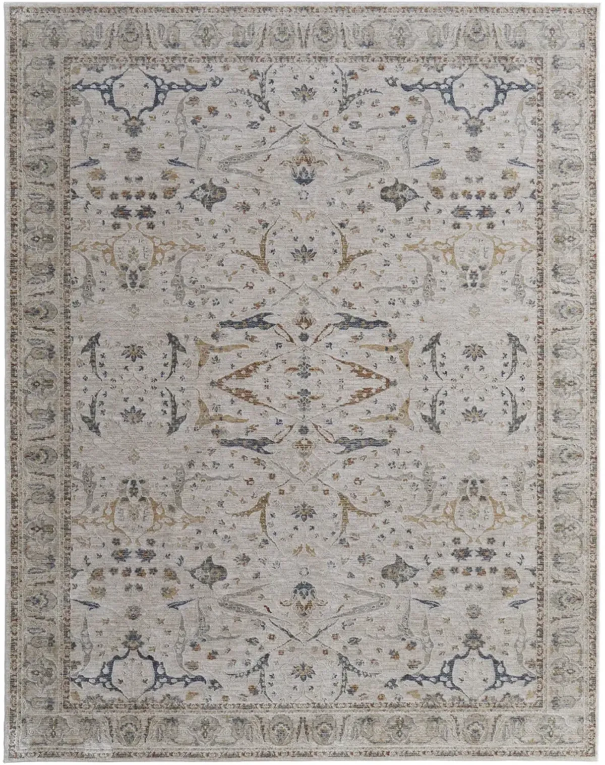 Pasha 39M4F 6'7" x 9'6" Ivory/Blue/Red Rug