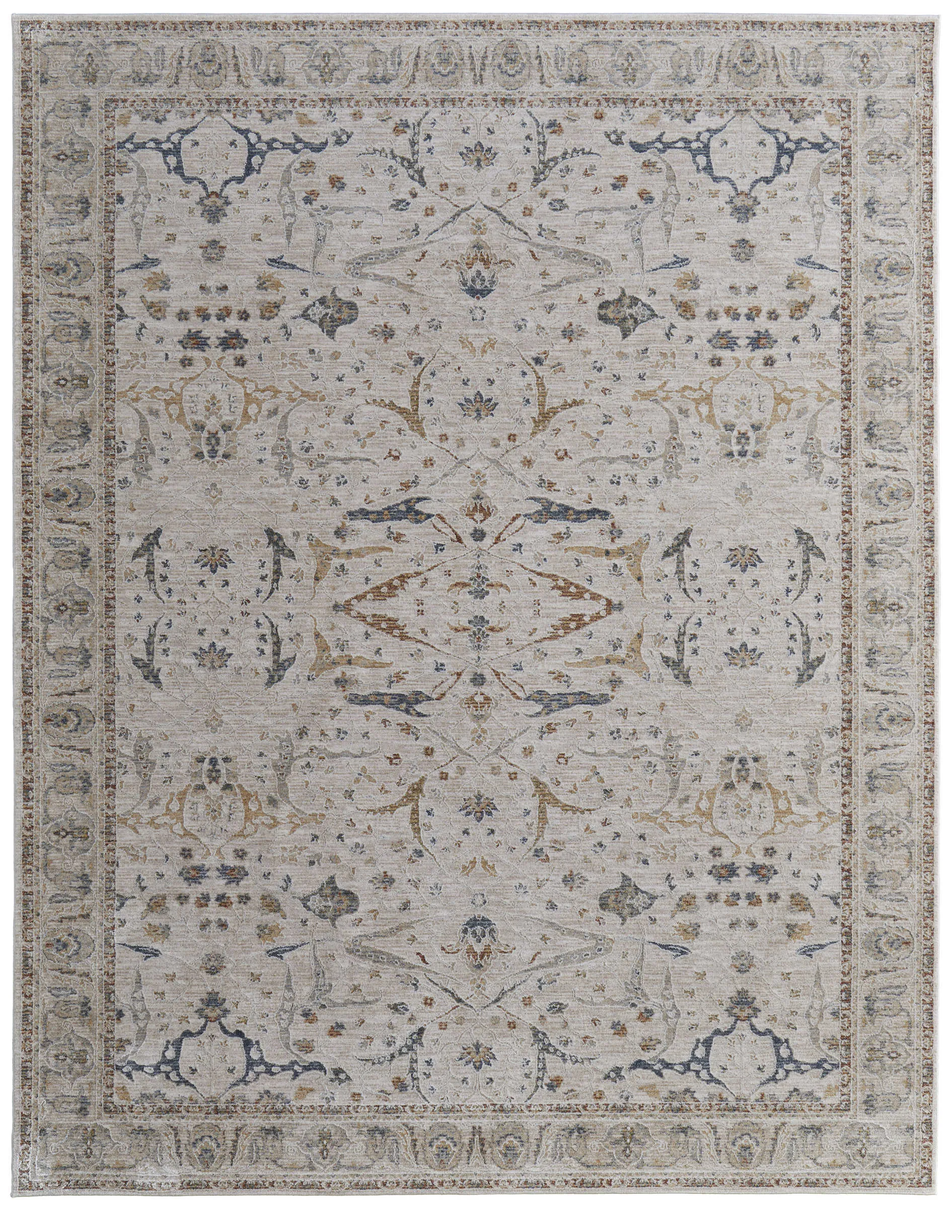 Pasha 39M4F 6'7" x 9'6" Ivory/Blue/Red Rug