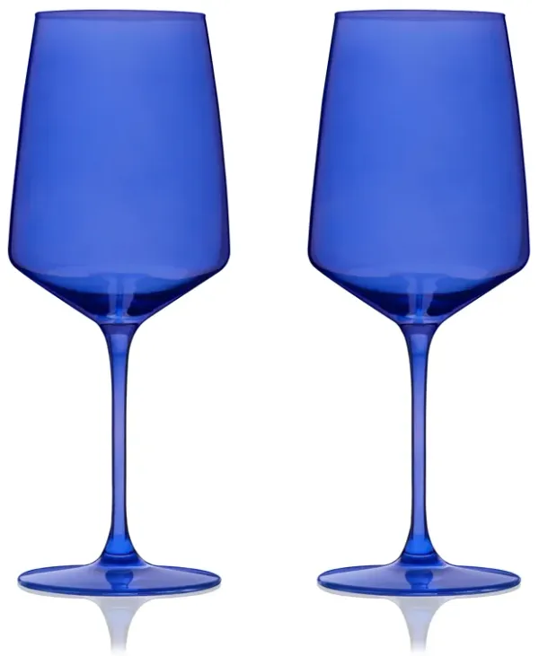Reserve Nouveau Crystal Wine Glasses in Amber Set of 2