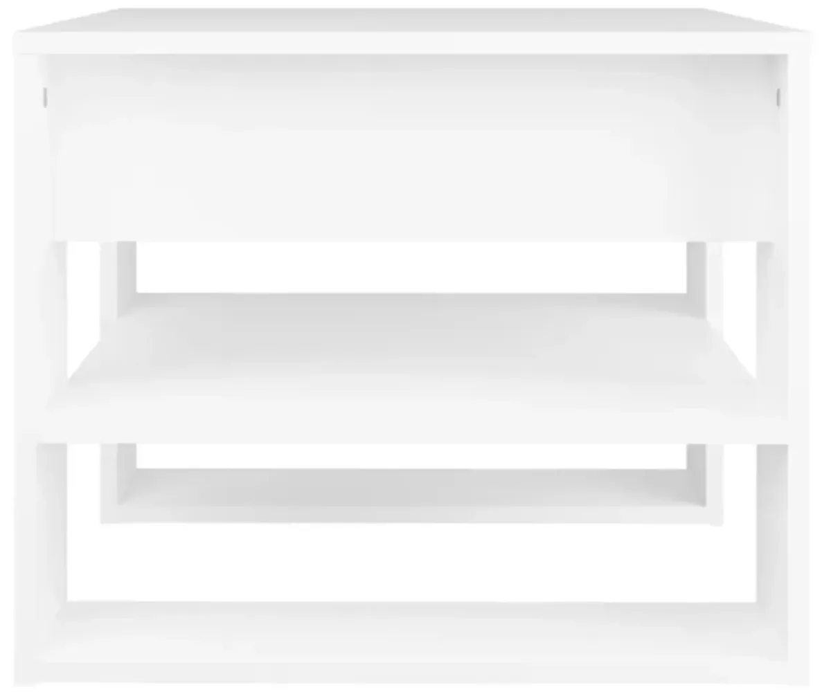 vidaXL Coffee Table White 21.9"x21.7"x17.7" Engineered Wood