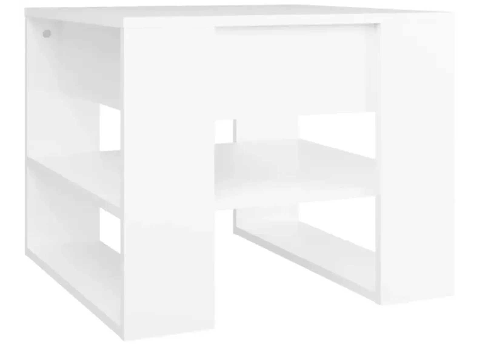 vidaXL Coffee Table White 21.9"x21.7"x17.7" Engineered Wood