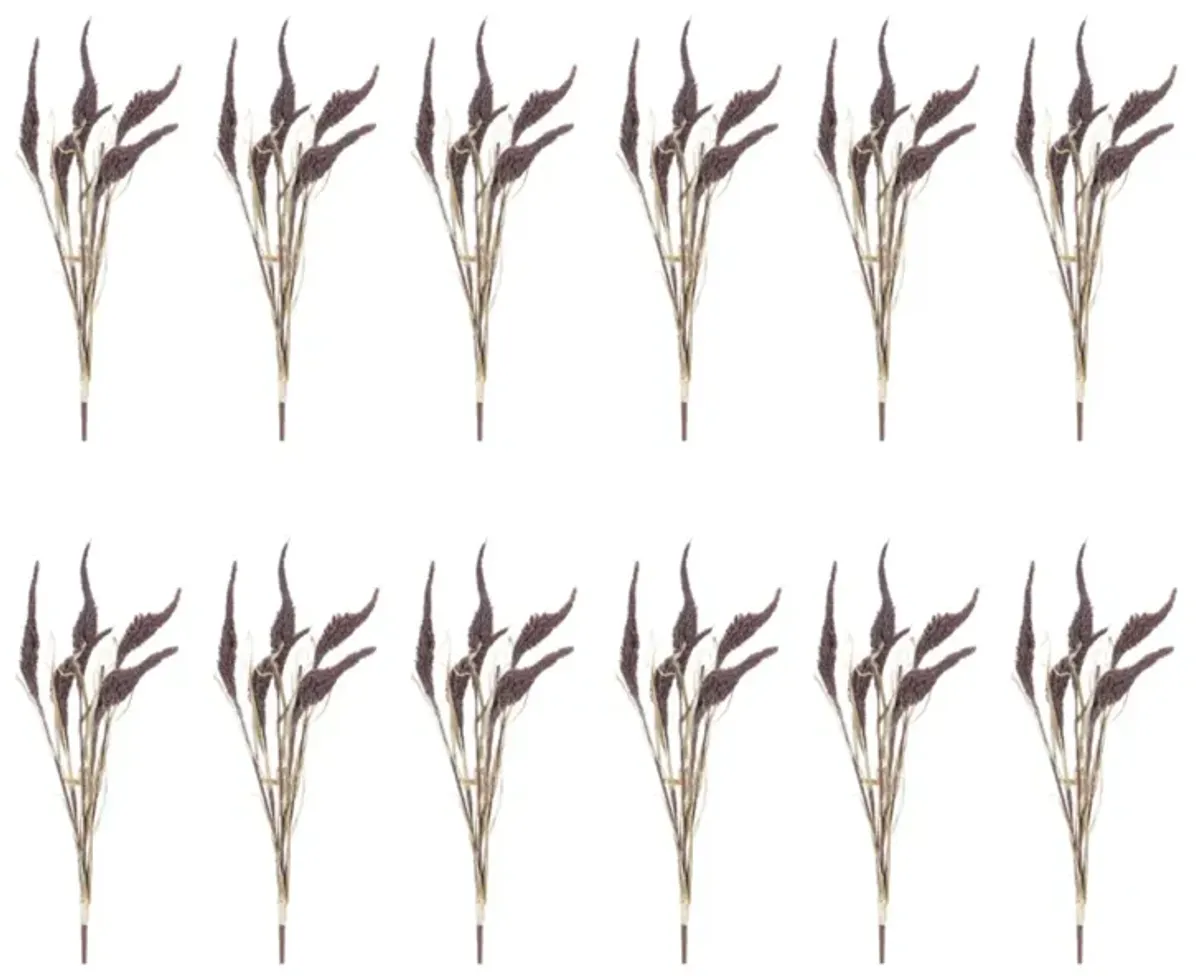 Decorative Seeded Harvest Bushes - Set of 12 for Seasonal Styling