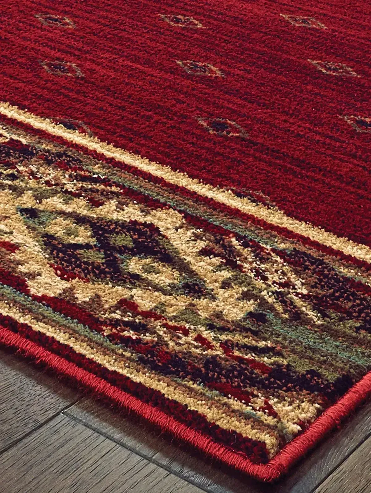 Woodlands 6'7" x 9'2" Red Rug