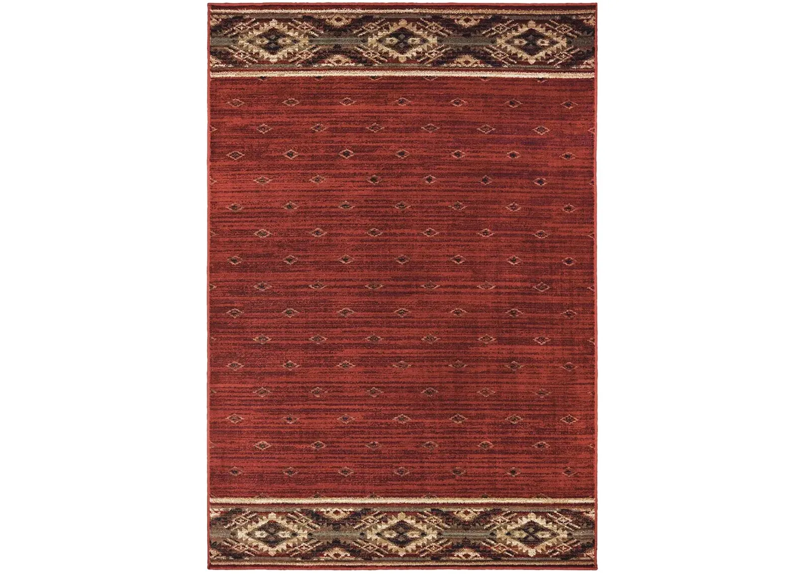 Woodlands 6'7" x 9'2" Red Rug