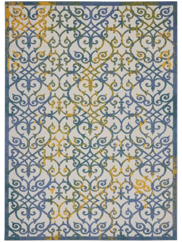 Aloha ALH21 Ivory/Blue 3'6" x 5'6" Rug
