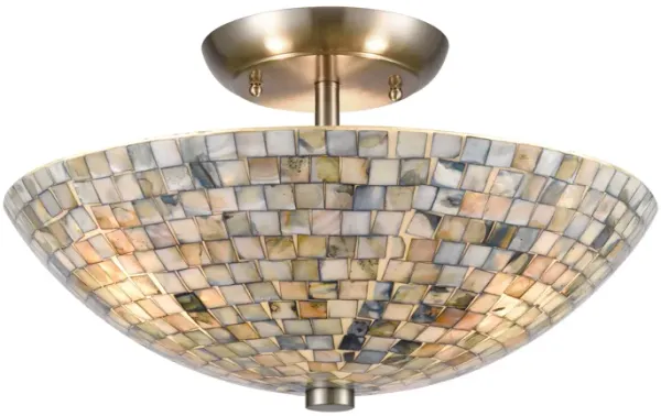 Capri 16'' Wide 3-Light Semi Flush Mount